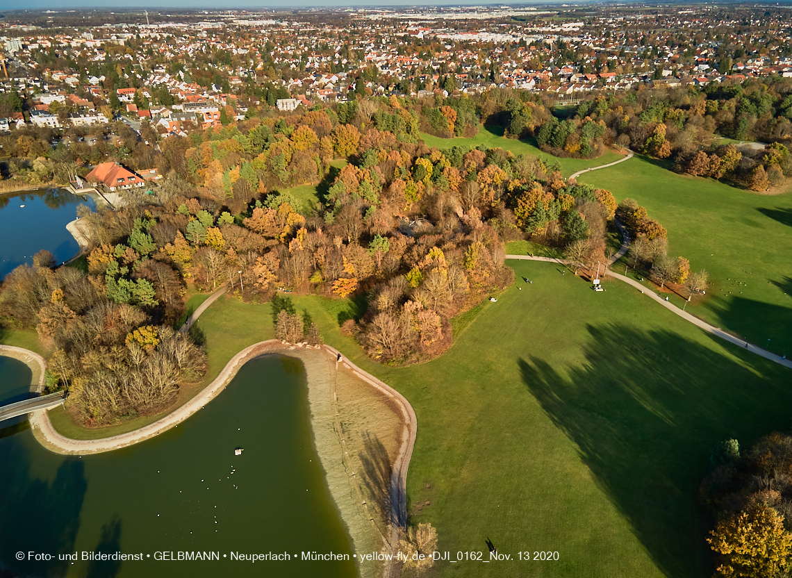 13.11.2020 - der Ostpark mit See und Biergarten in Neuperlach